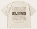 Jesus Saves – Vintage Neutral Faith Tee