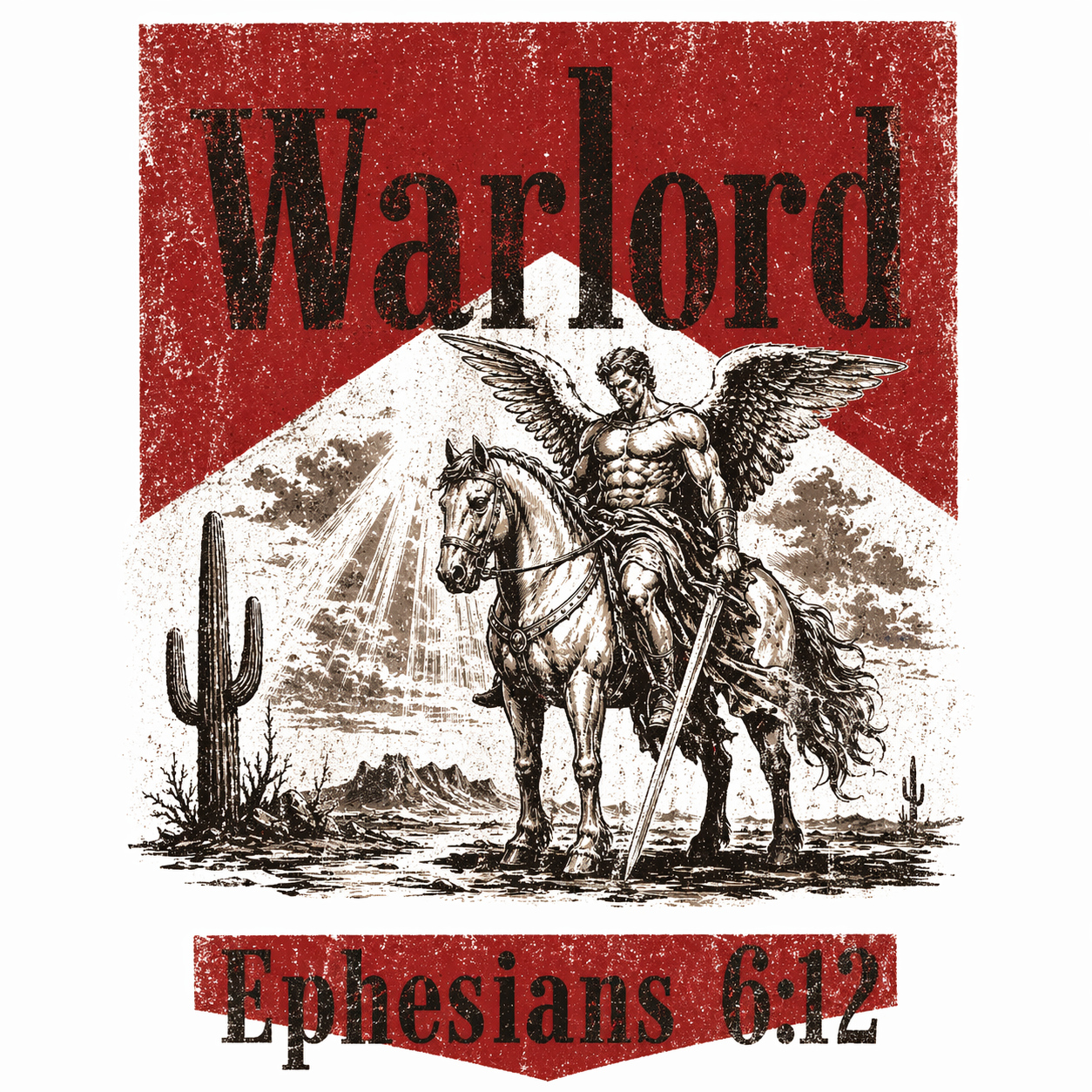 Warlord – Ephesians 6:12 Vintage Faith Tee